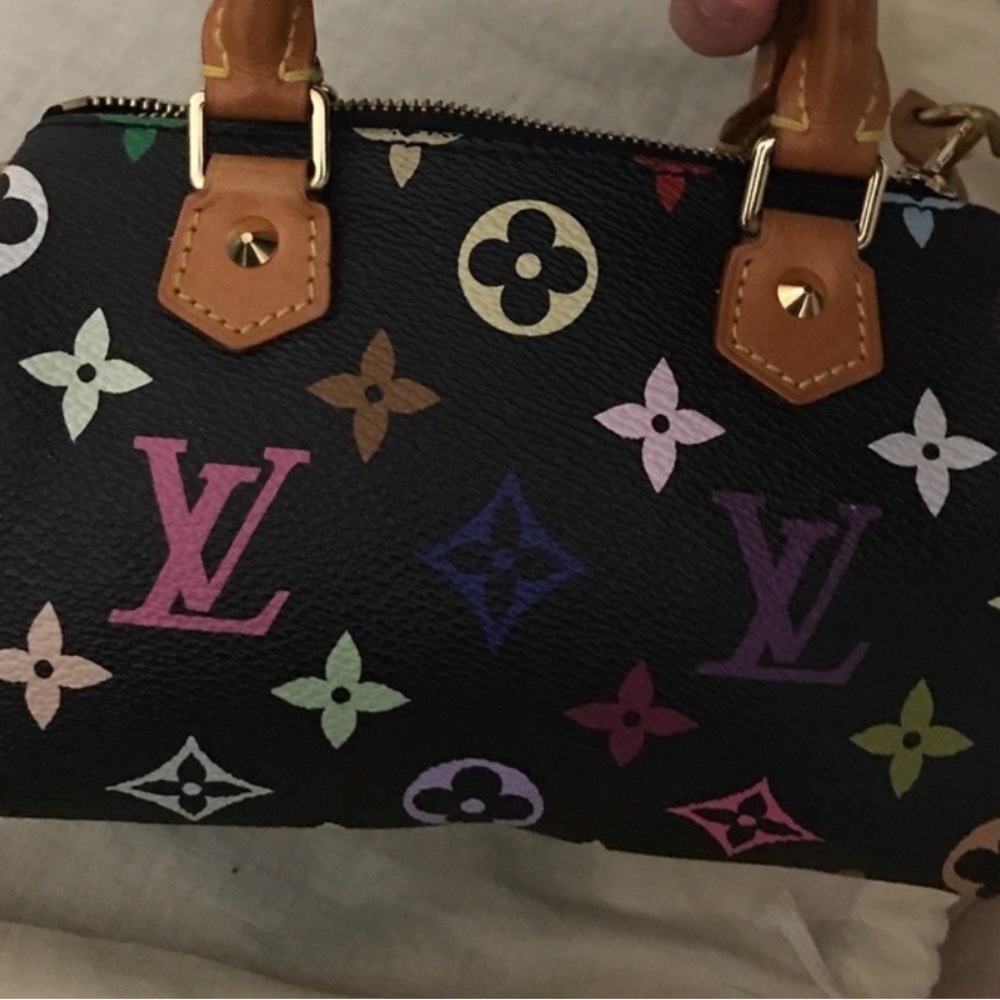 Multicolor Monogram Mini Satchel - Black - Picture 3 of 5